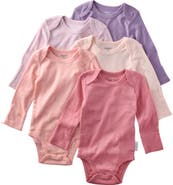 BUTTERBLU Blake Assorted 5-Pack Long Sleeve Organic Cotton Bodysuits