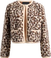 Endless Rose Leopard Faux Shearling Jacket