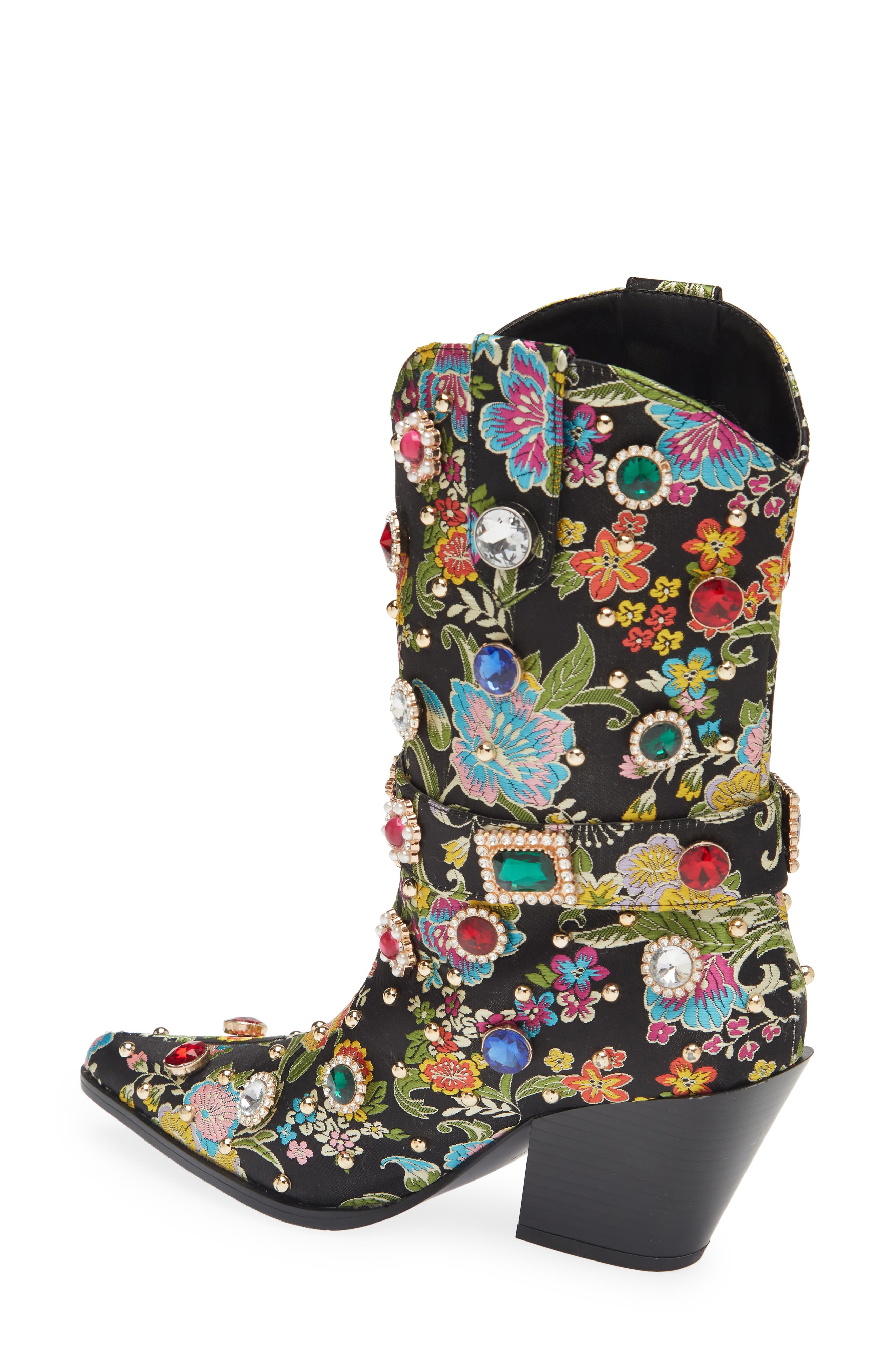 AZALEA WANG Diligent Embroidered Western Boot, Alternate, color, 