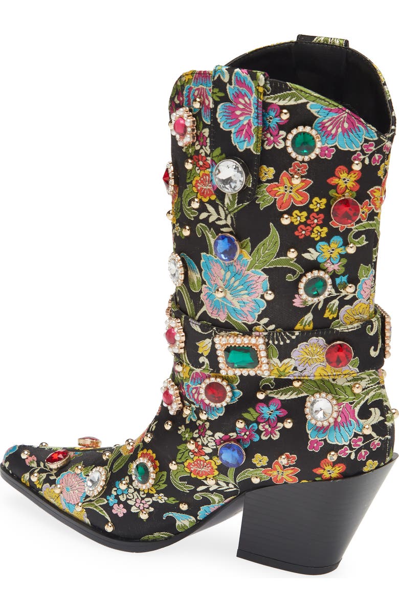 AZALEA WANG Diligent Embroidered Western Boot, Alternate, color,