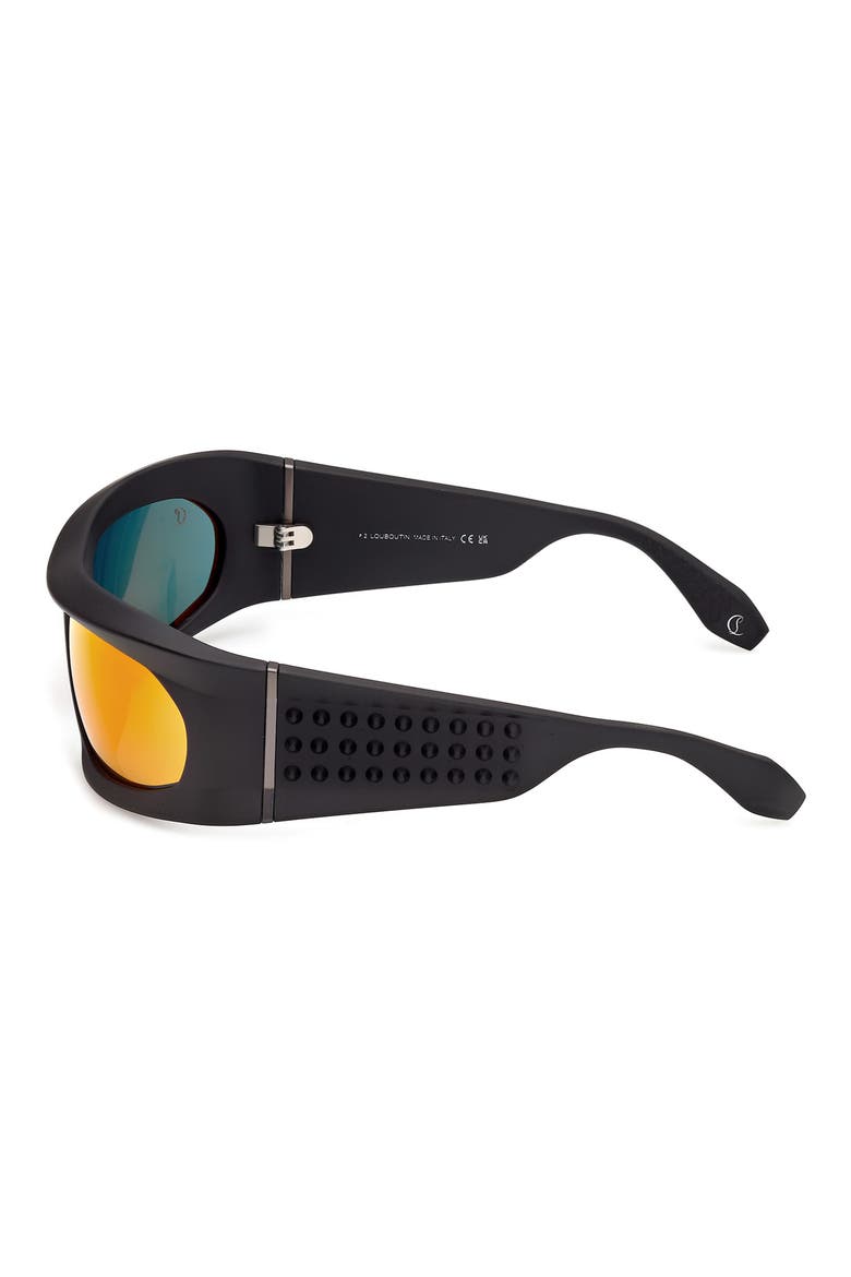 64mm Geometric Sunglasses, Alternate, color, BLACK / GUNMETAL / ZEISS FLASH