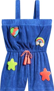 Truly Me Kids' Patch Terry Cloth Romper