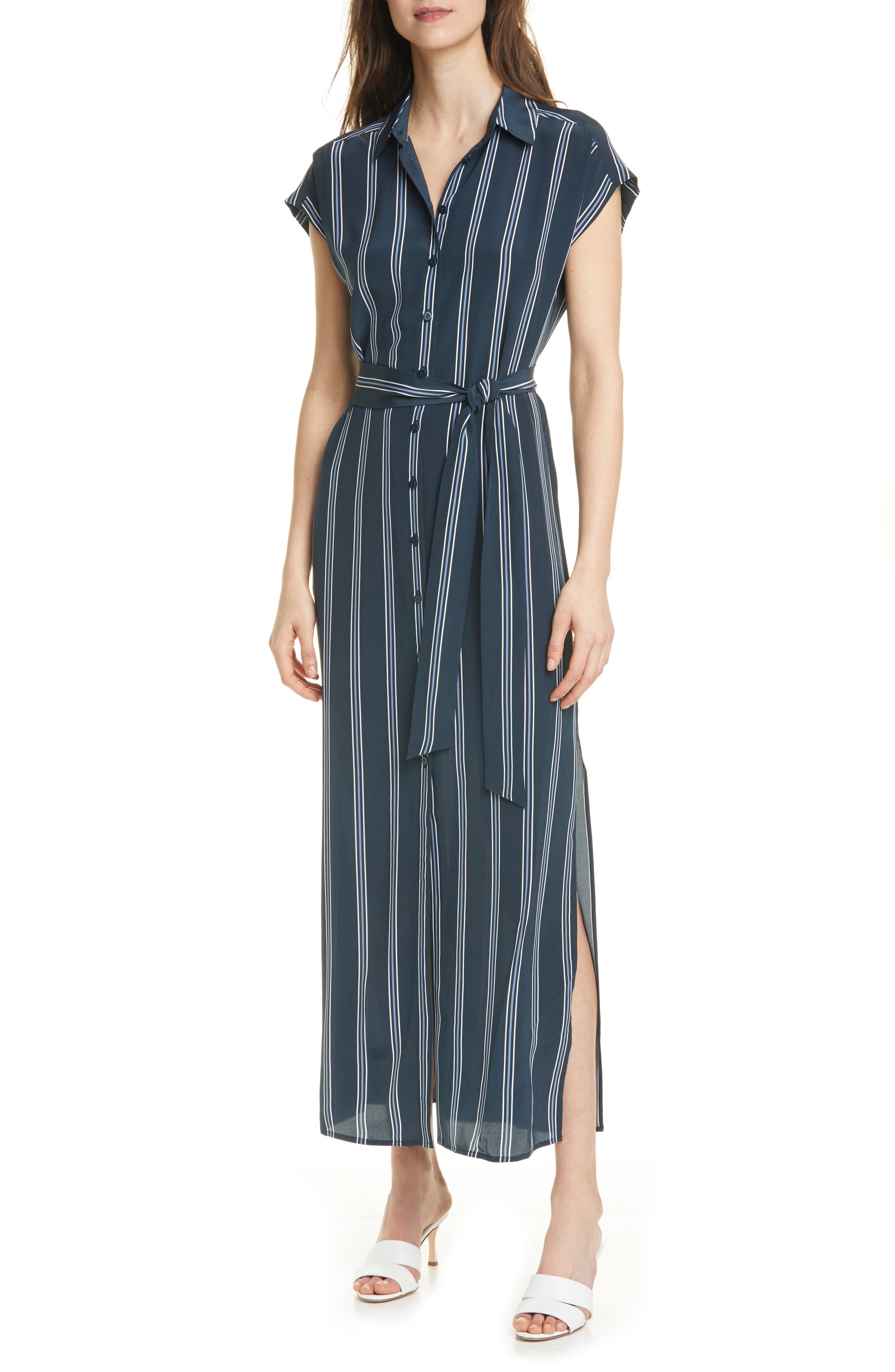 Club Monaco Danielle Silk Maxi Shirtdress (Women)