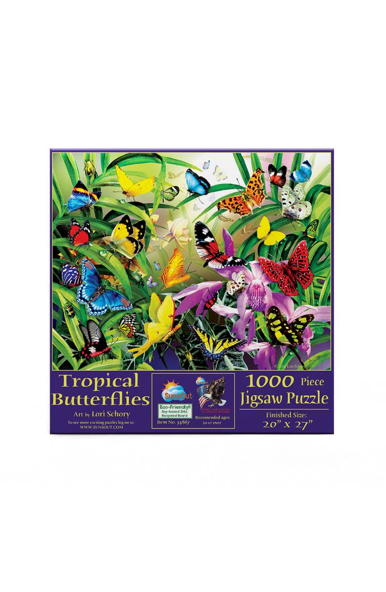 Sunsout Tropical Butterflies 1000 piece Jigsaw Puzzle for Adults, Alternate, color, Multicolor