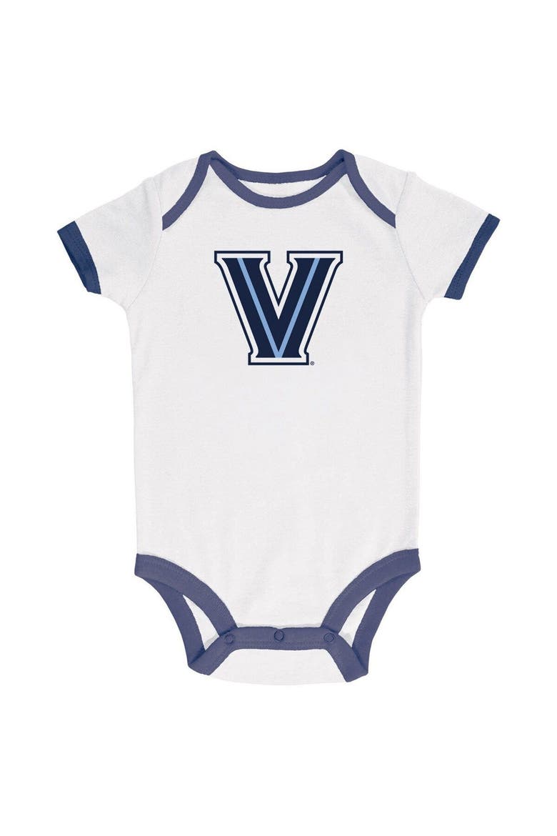 Infant Champion Navy/Heather Gray/White Villanova Wildcats Three-Pack Bodysuit Set, Alternate, color, Navy
