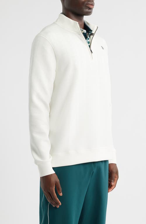 Puma Golf X Reigning Champ Cloudspun Fleece Quarter Zip Pullover In White