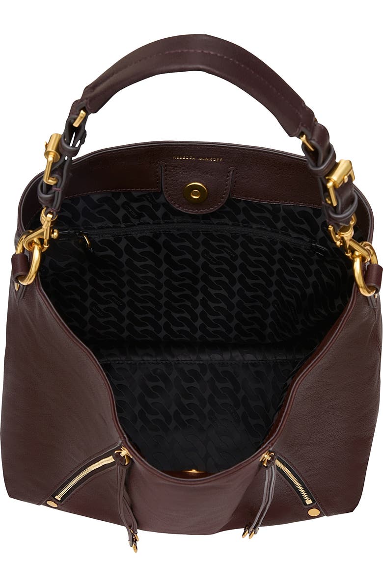 Rebecca Minkoff Rivington Leather Hobo Bag, Alternate, color, Sable