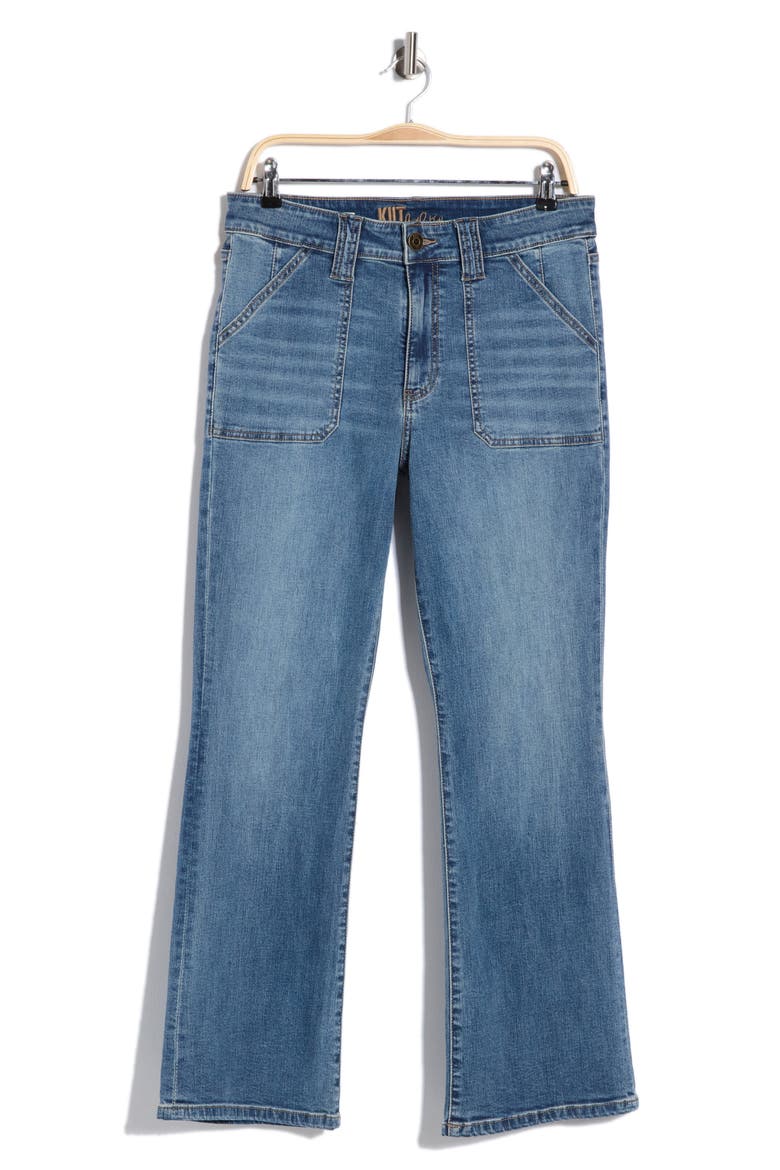 Nikki High Rise Kick Flare Stretch Jeans, Main, color, MAPLE
