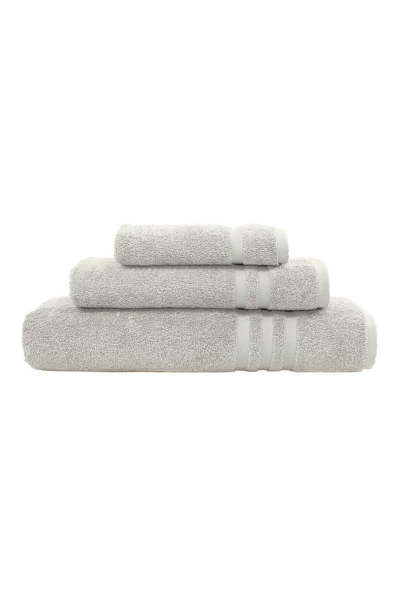 Denzi Turkish Cotton 3-Piece Towel Set, Alternate, color, GREY