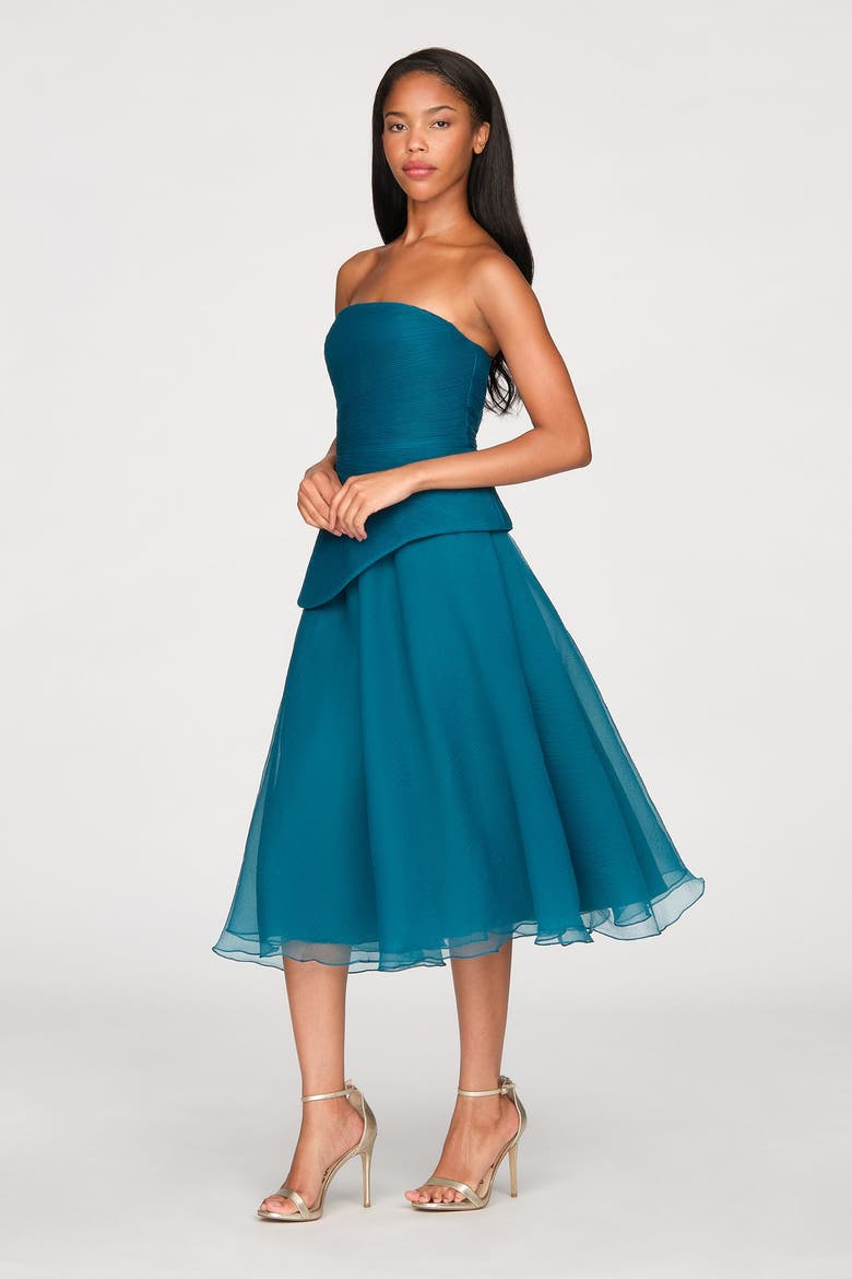 Veda Strapless Midi Dress, Alternate, color, NIGHT SWIM