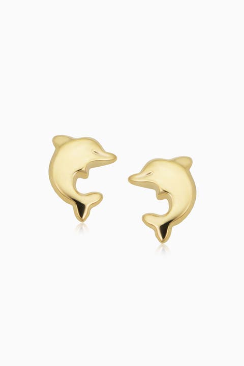 14K Yellow Gold Make a Splash Studs
