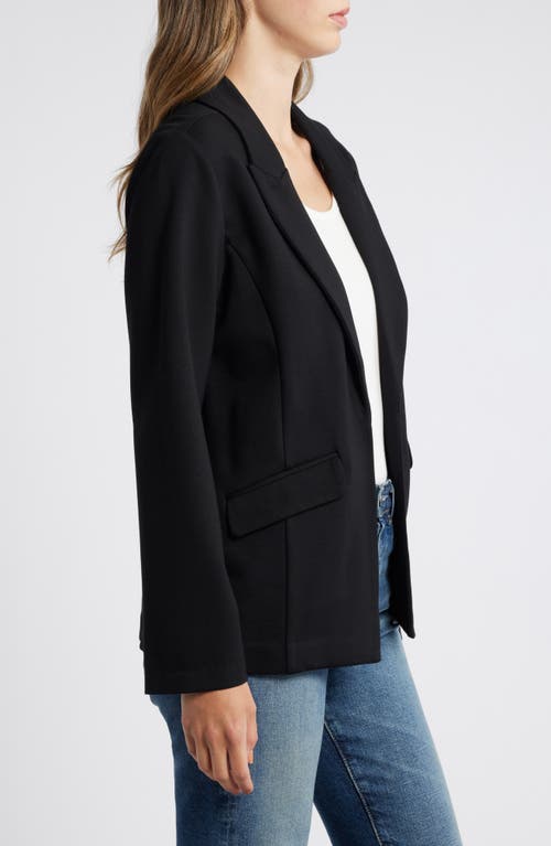 Wit & Wisdom Princess Seam Open Front Blazer In Black