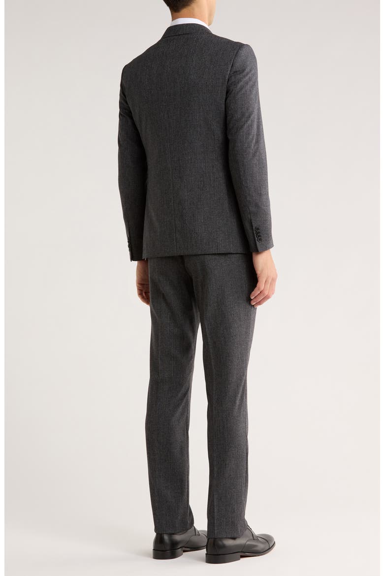 Weave Wool Blend Suit, Alternate, color, CHARCOAL