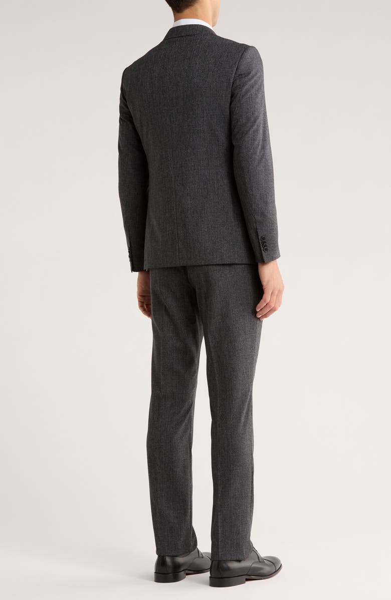 John Varvatos Star USA Weave Wool Blend Suit, Alternate, color, Charcoal