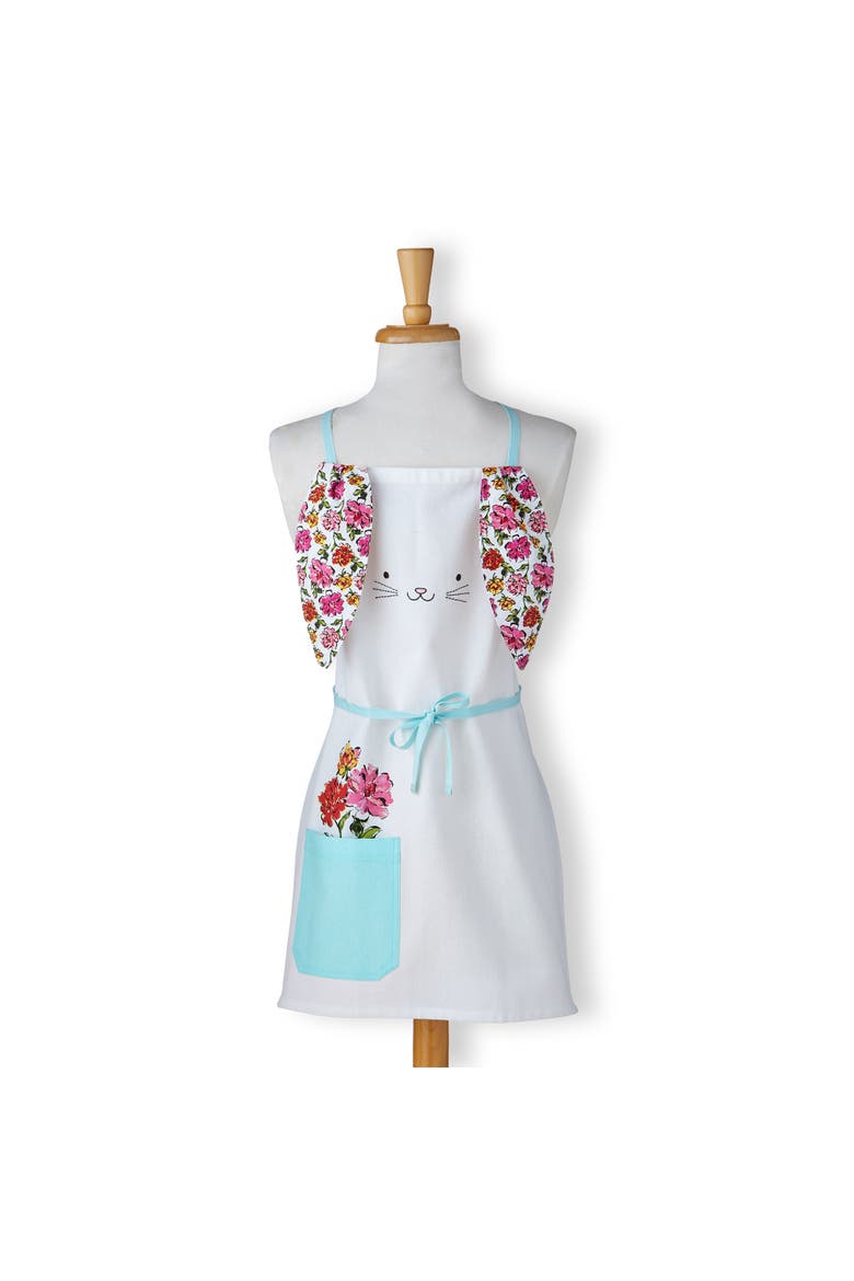 In Bloom Bunny Kids Apron Multi Cotton Spring, Alternate, color, Pink
