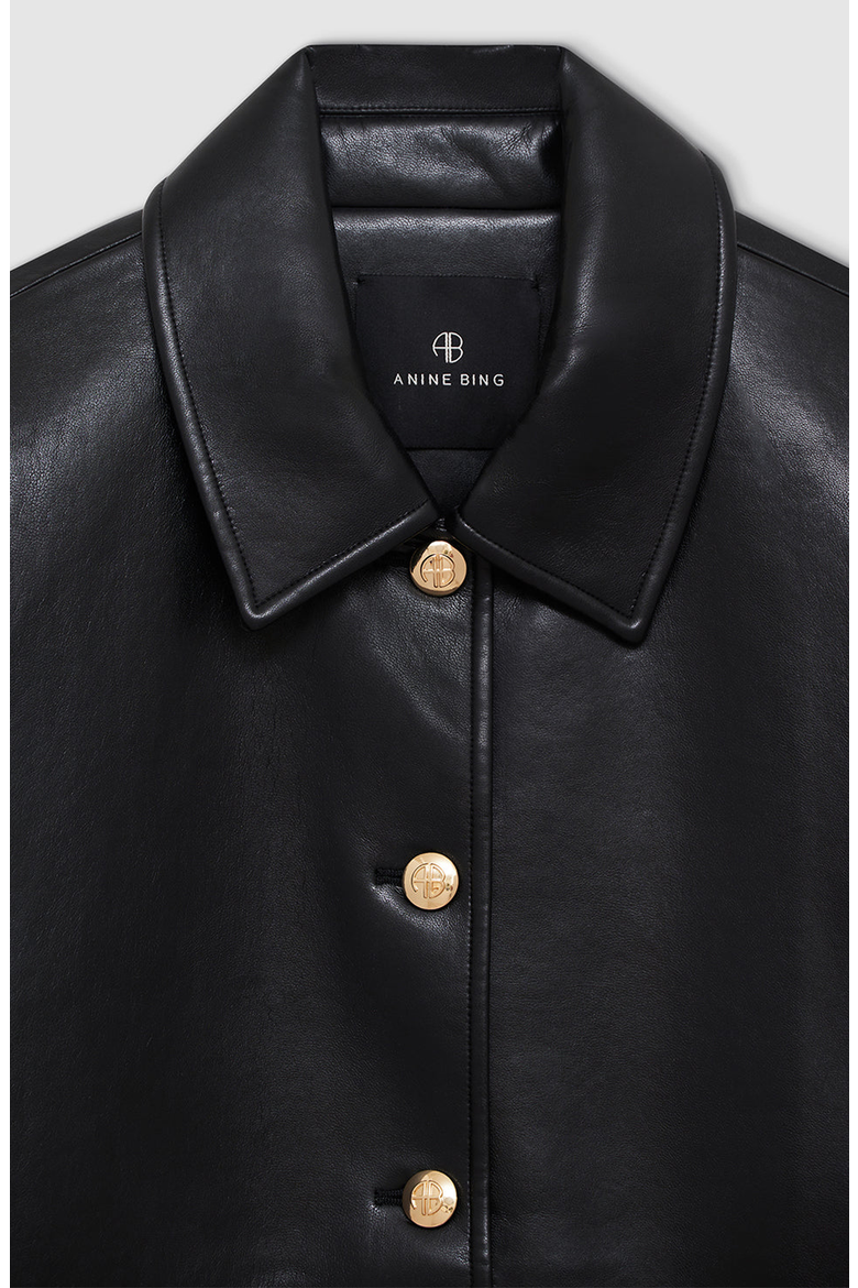 Luca Recycled Leather Jacket, Alternate, color, Black