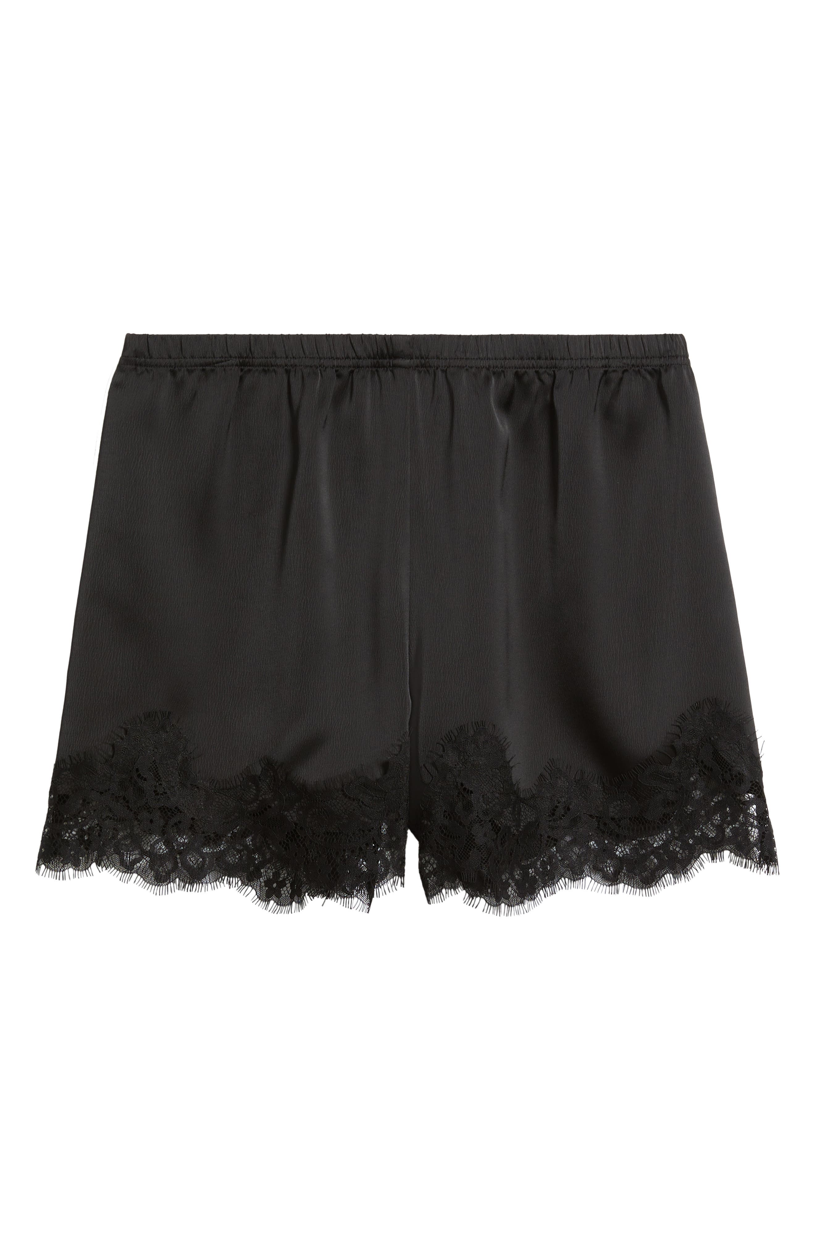 Open Edit Lace Trim Satin Shorts — фото 7