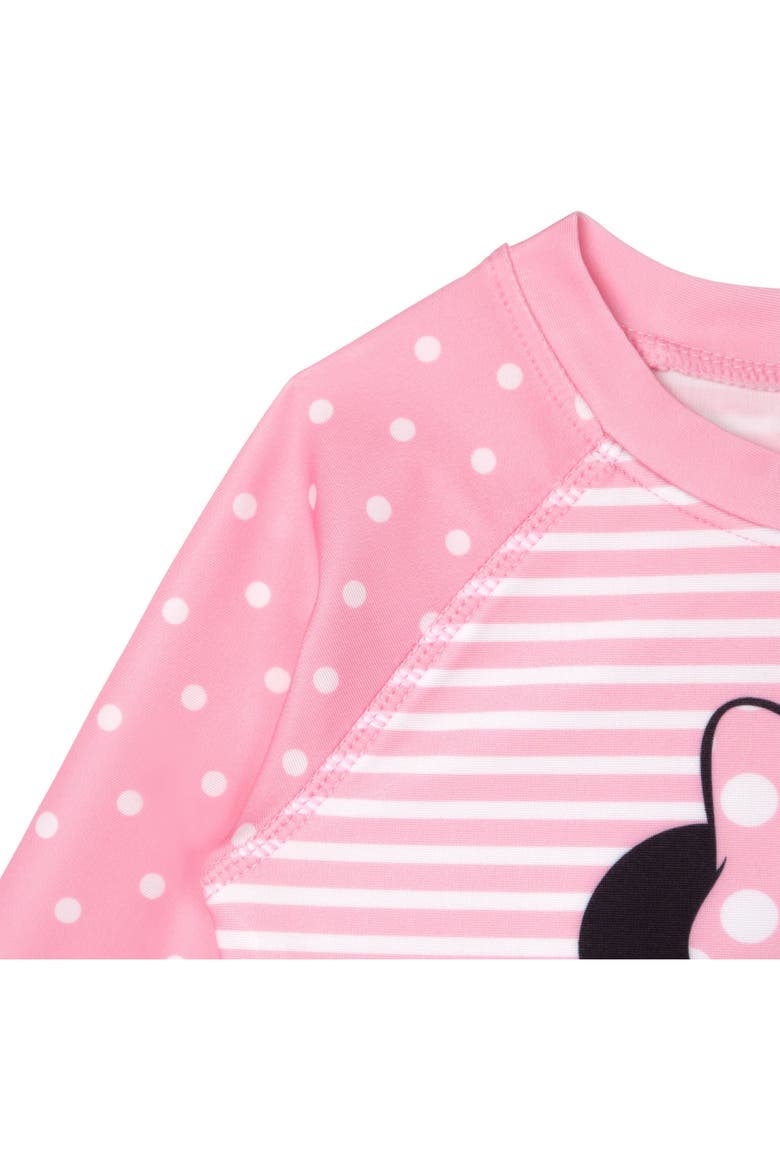 Minnie Mouse UPF 50+ 2-Piece Rash Guard and Bikini Set, Alternate, color, Minnie Mouse Pink