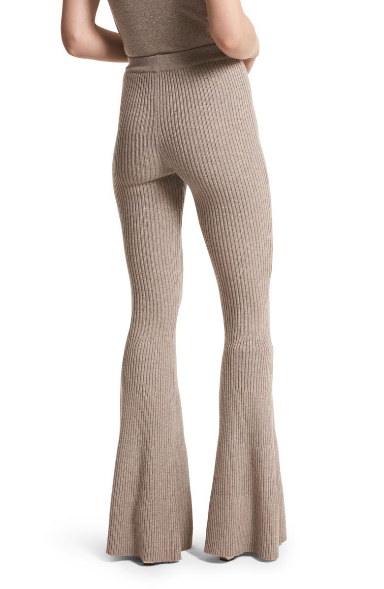 Michael Kors Collection Flare Leg Cashmere Rib Pants, Alternate, color,