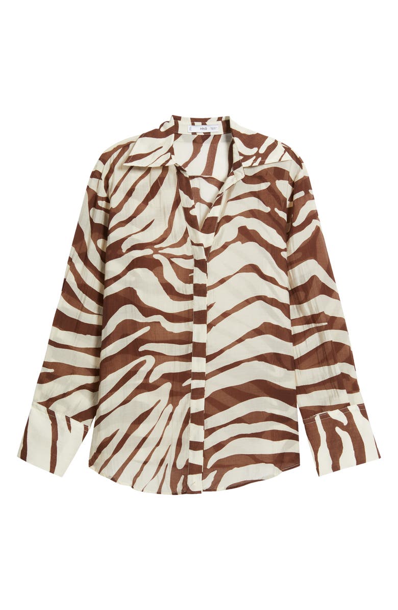 MANGO Koni Shirt, Alternate, color, Ecru