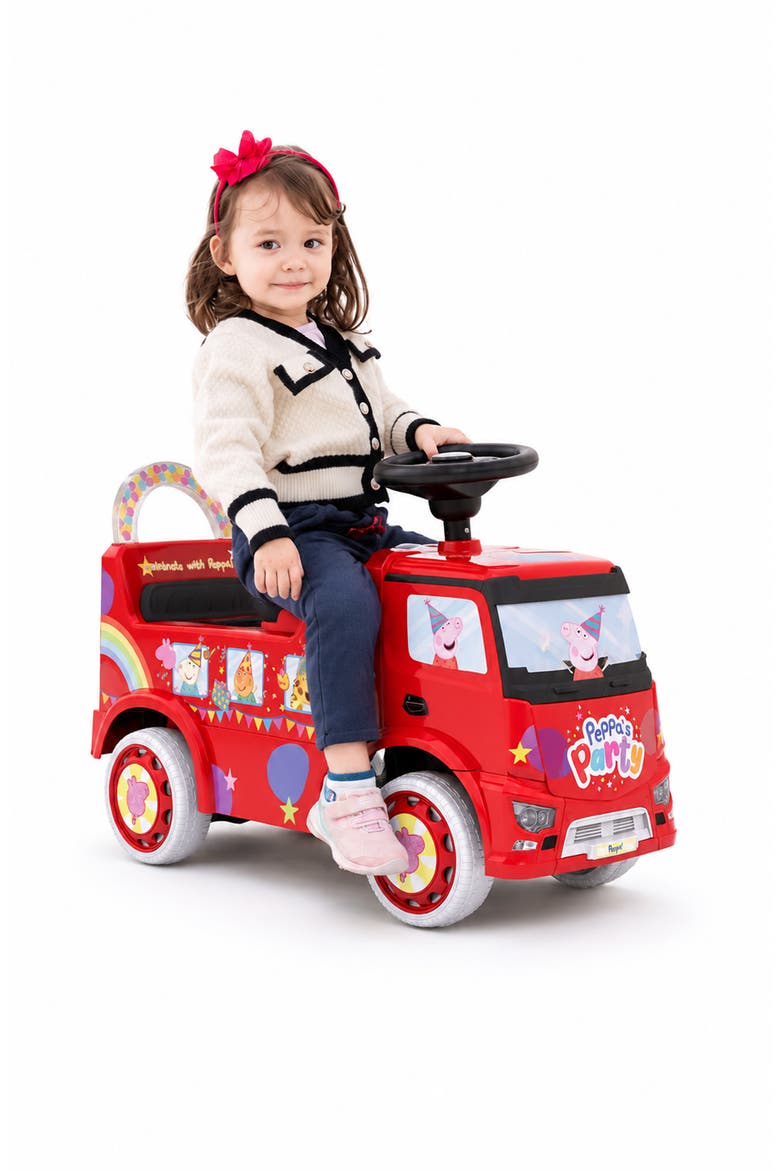 Kids' Peppa Pig Party Bus Ride-On, Alternate, color, RED