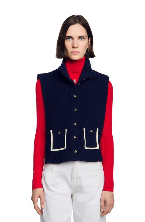 Wool And Cashmere Standing Collar