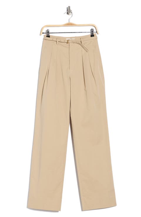 Pleated Wide Leg Trousers