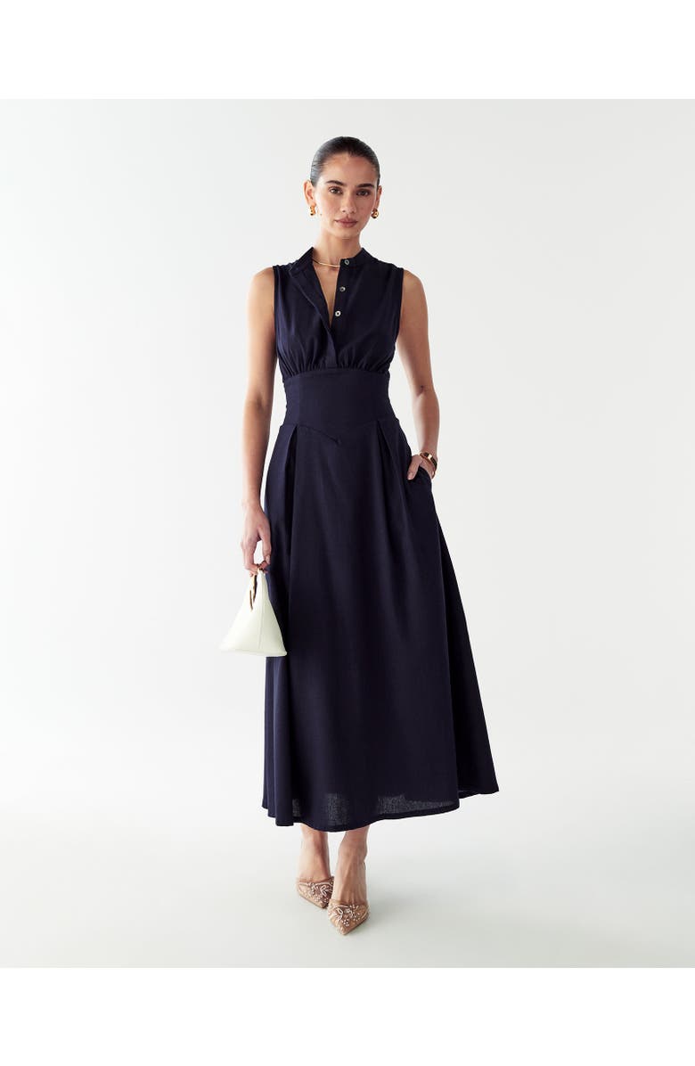 WILLA Bexley Maxi Dress, Main, color, Navy Blue