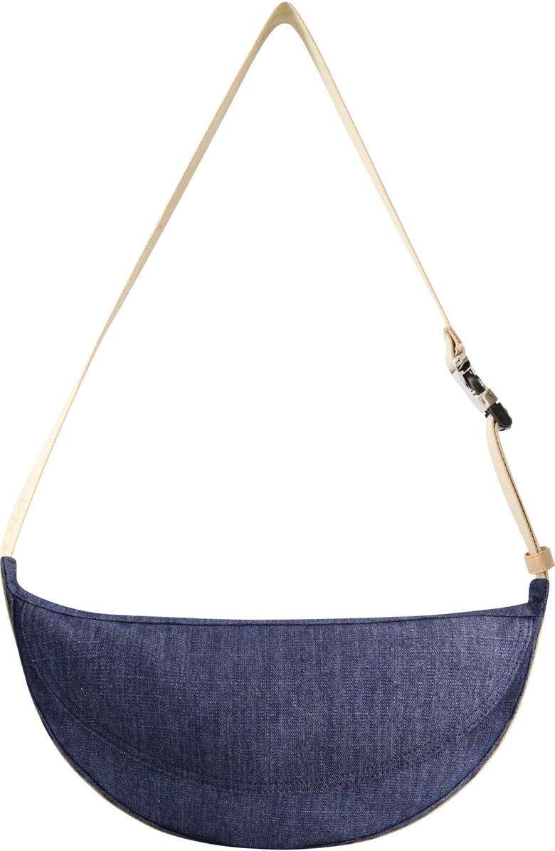 True Religion Washed Denim Hobo Bag, Alternate, color, Dark Denim