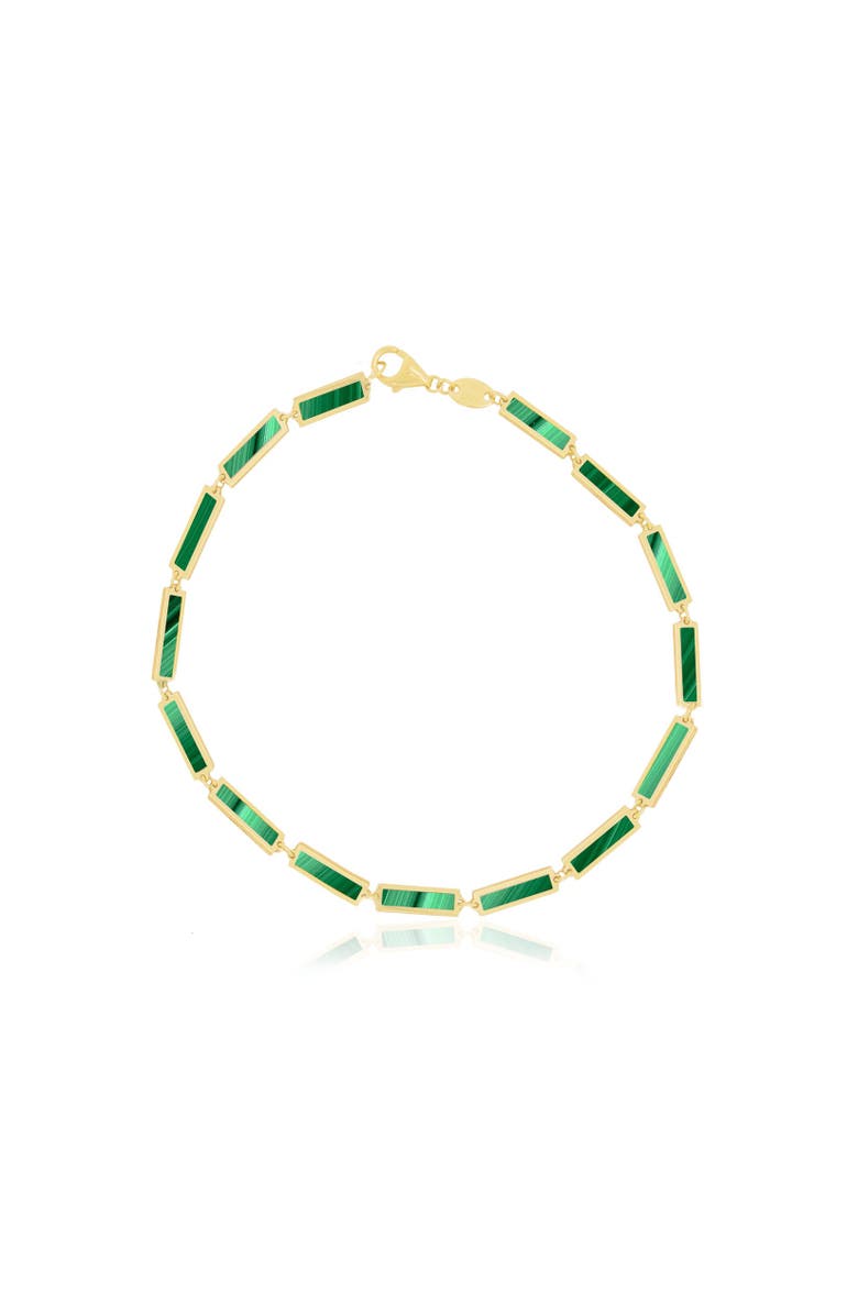 The Lovery Fine Jewelry Malachite Bar Bracelet, Main, color, 