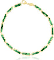 The Lovery Fine Jewelry Malachite Bar Bracelet