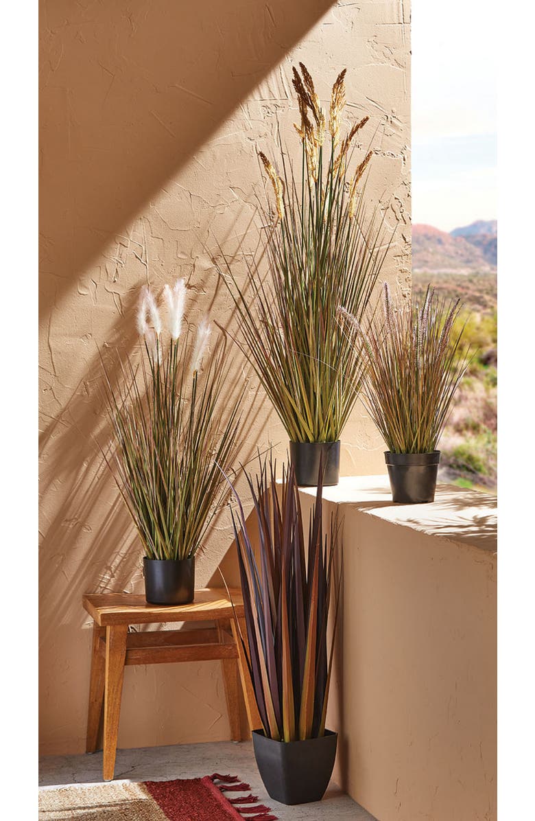 tag Redwood Grass Artificial Stems and Leaf Sprays for Decor, Alternate, color, Red