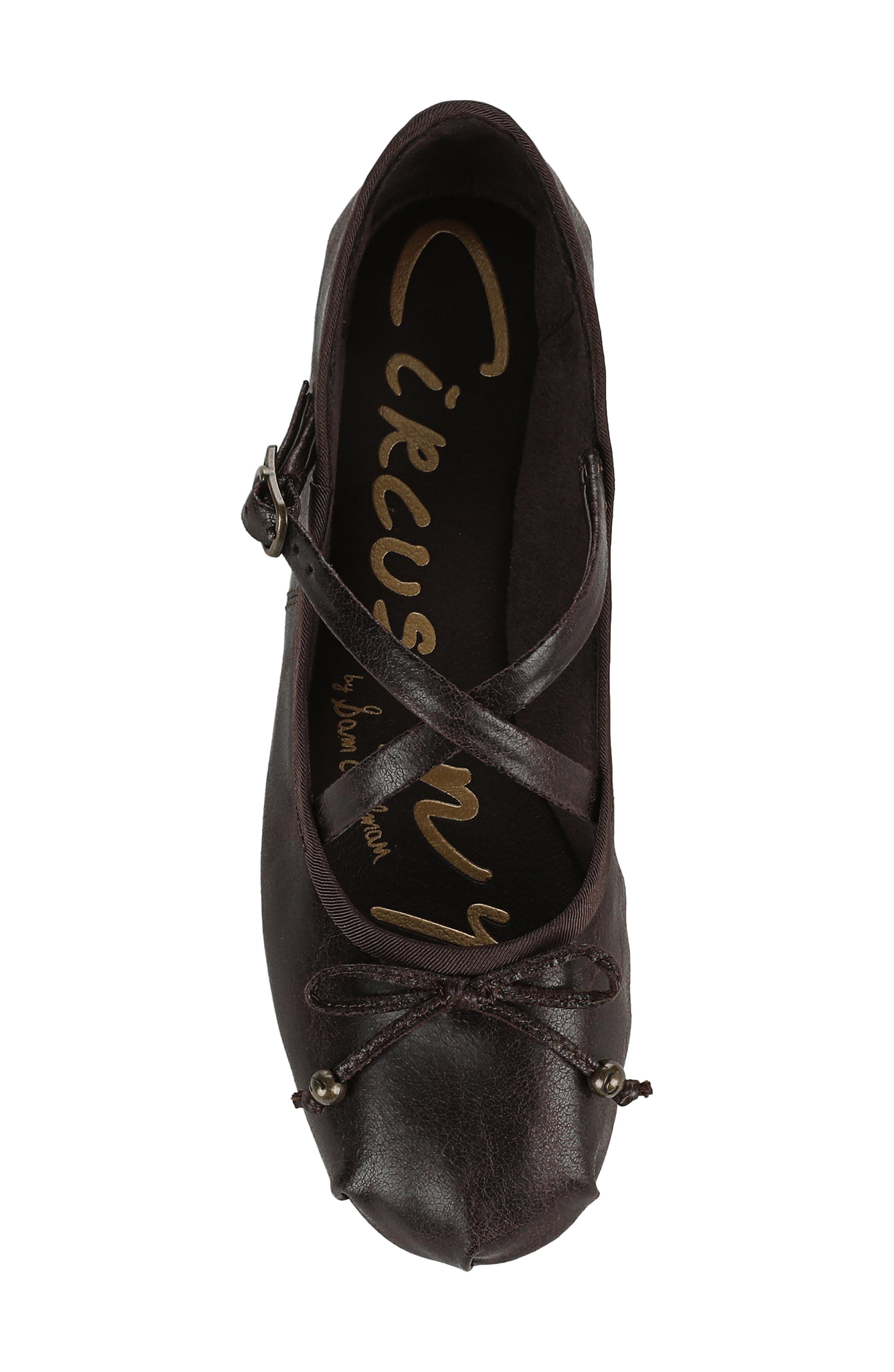 Circus NY by Sam Edelman Zuri Strappy Ballet Flat, Alternate, color, Dark Chocolate