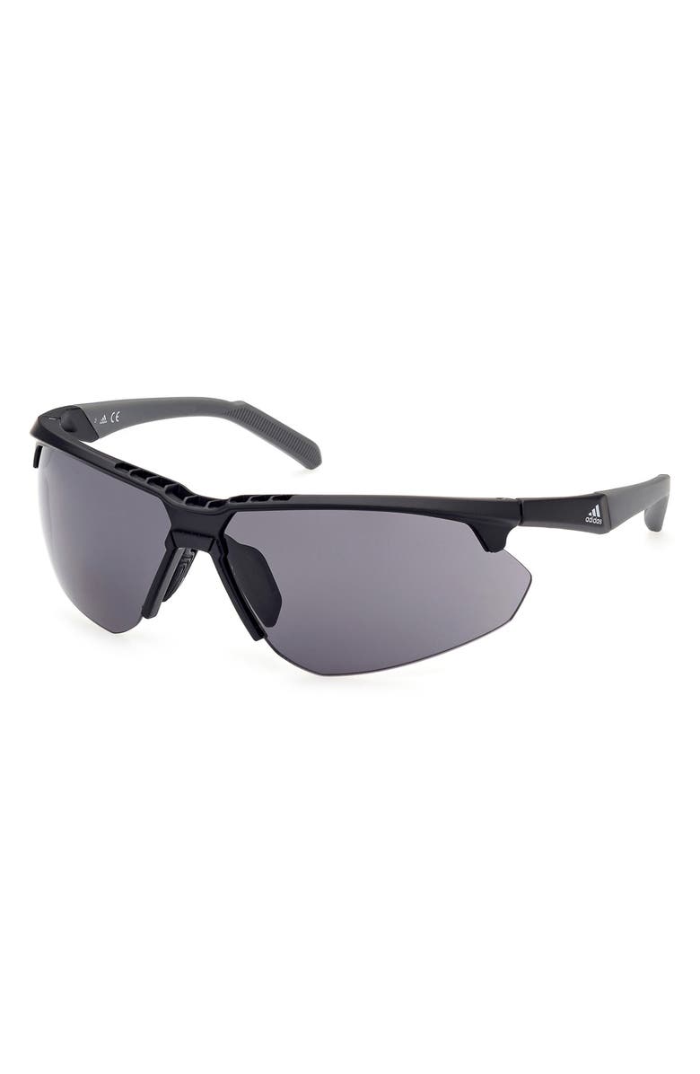 adidas 79mm Geometric Sunglasses, Alternate, color, Smoke / Clear Lenses