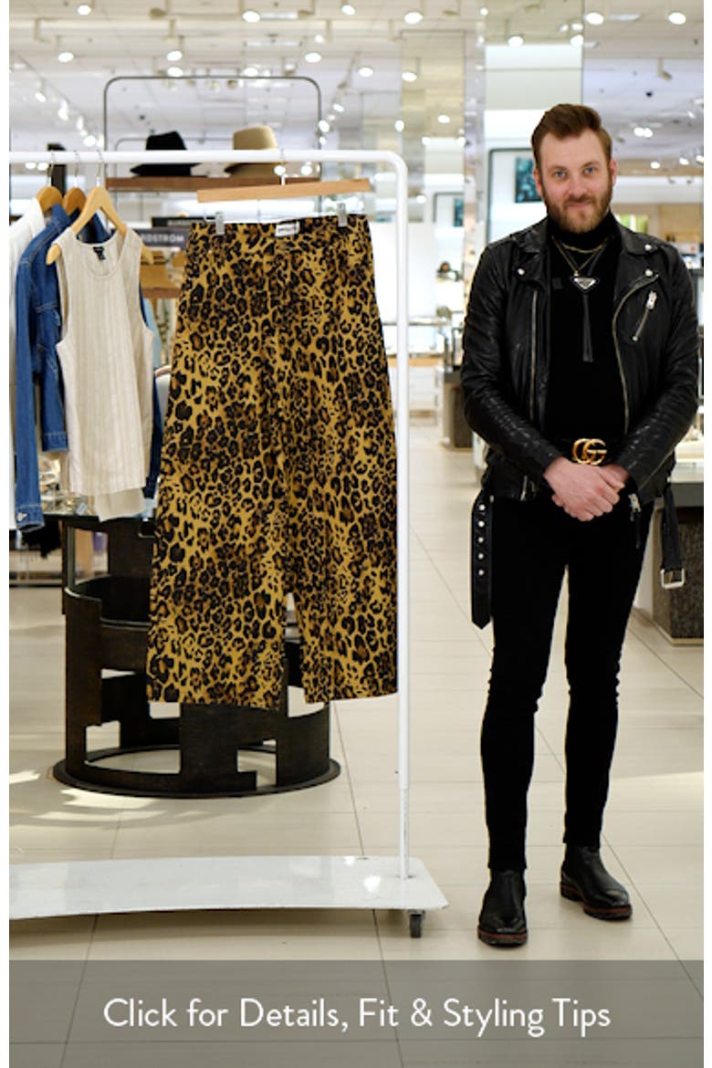 Pantar Leopard Print Low Rise Wide Leg Jeans video