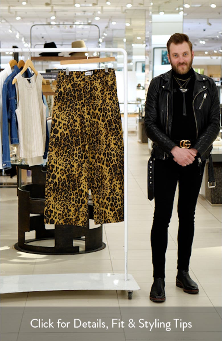 Pantar Leopard Print Low Rise Wide Leg Jeans, sales video thumbnail