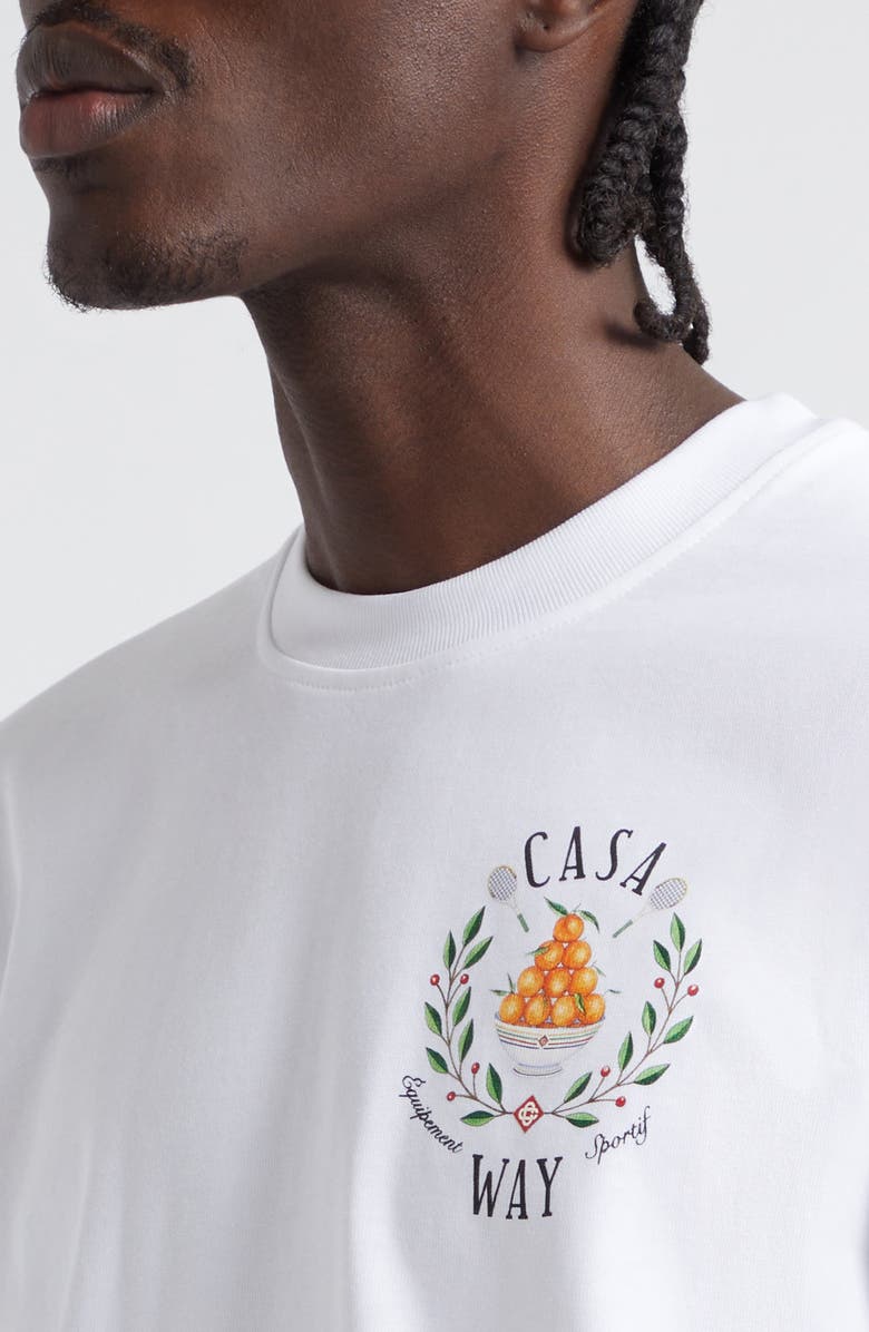 Casablanca Casa Way Organic Cotton Graphic T-Shirt, Alternate, color, Casa Way