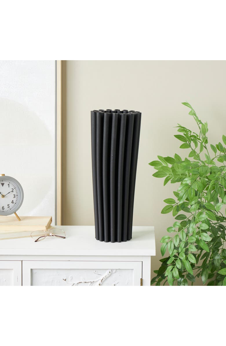 VIVIAN LUNE HOME Ceramic Vase, Alternate, color, Black