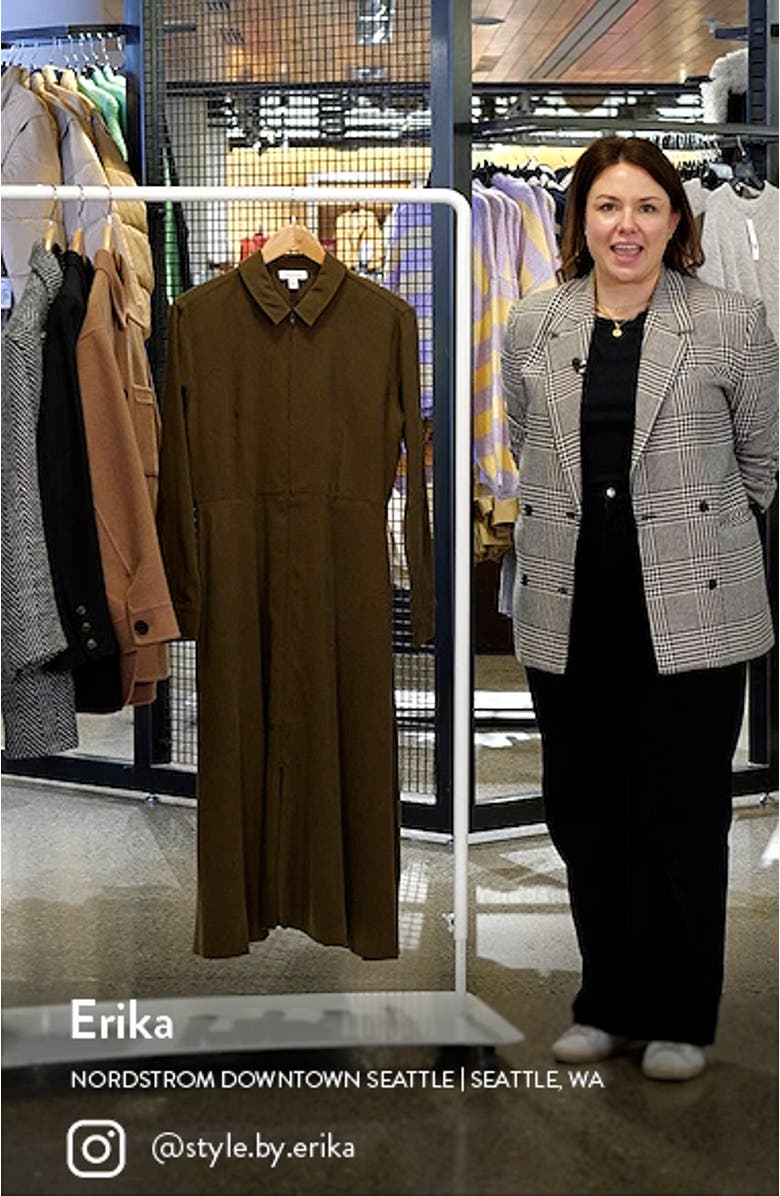 Front Zip Long Sleeve Midi Dress, sales video thumbnail