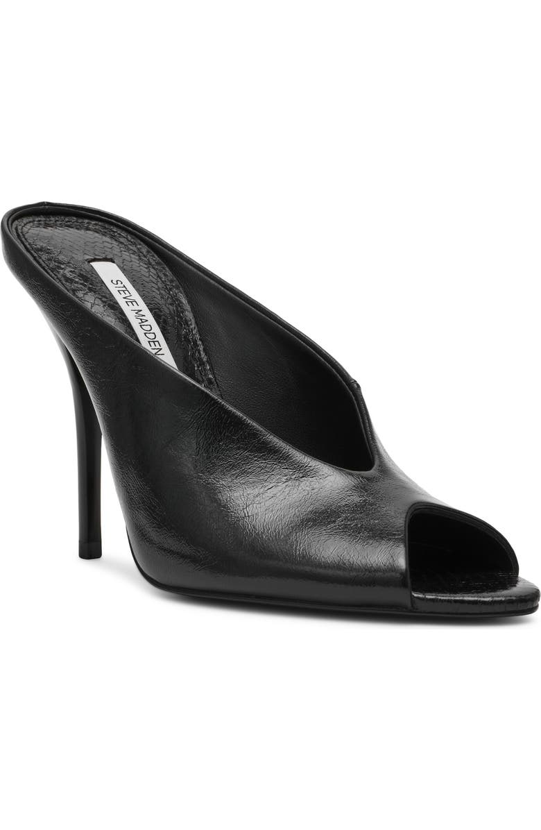 Steve Madden Agaze Peep Toe Slide Sandal, Main, color, Black