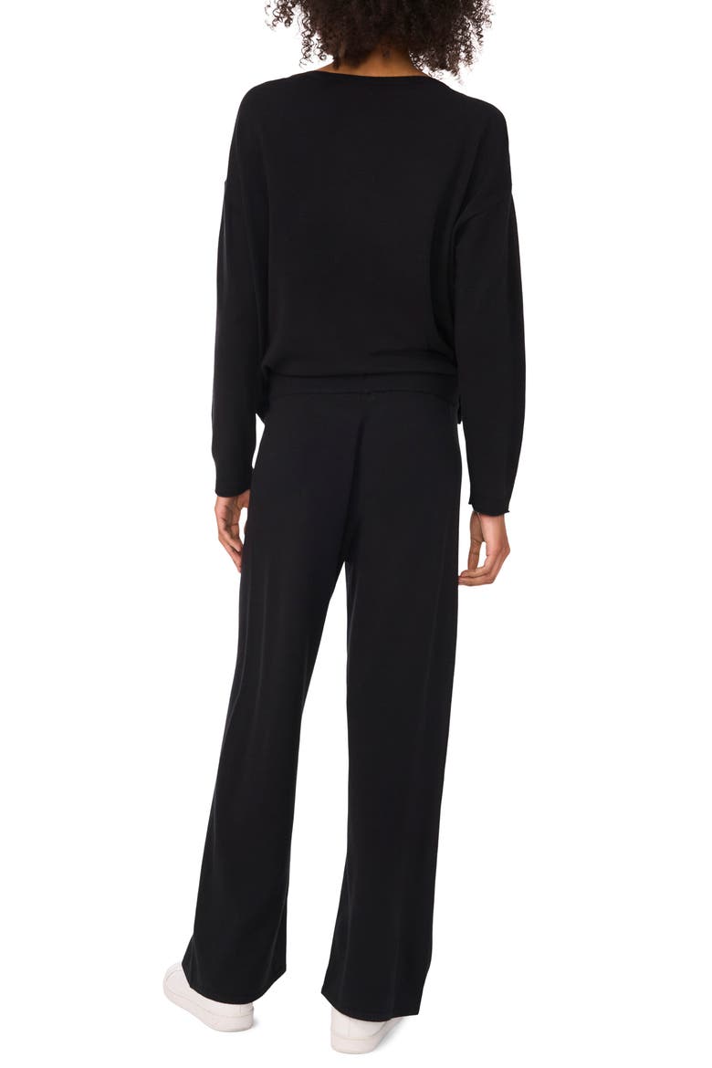 High Waist Knit Sweatpants, Alternate, color, RICH BLACK
