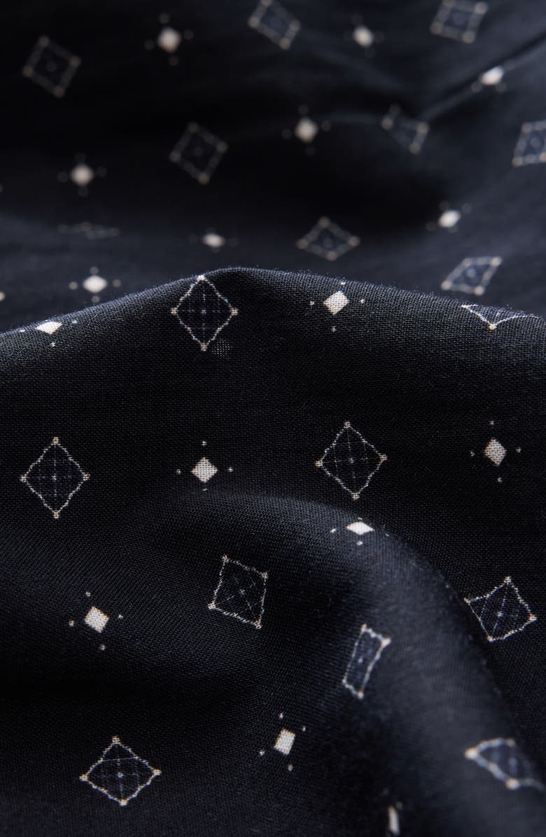 John Varvatos Luca Geometric Button-Up Shirt, Alternate, color, Black