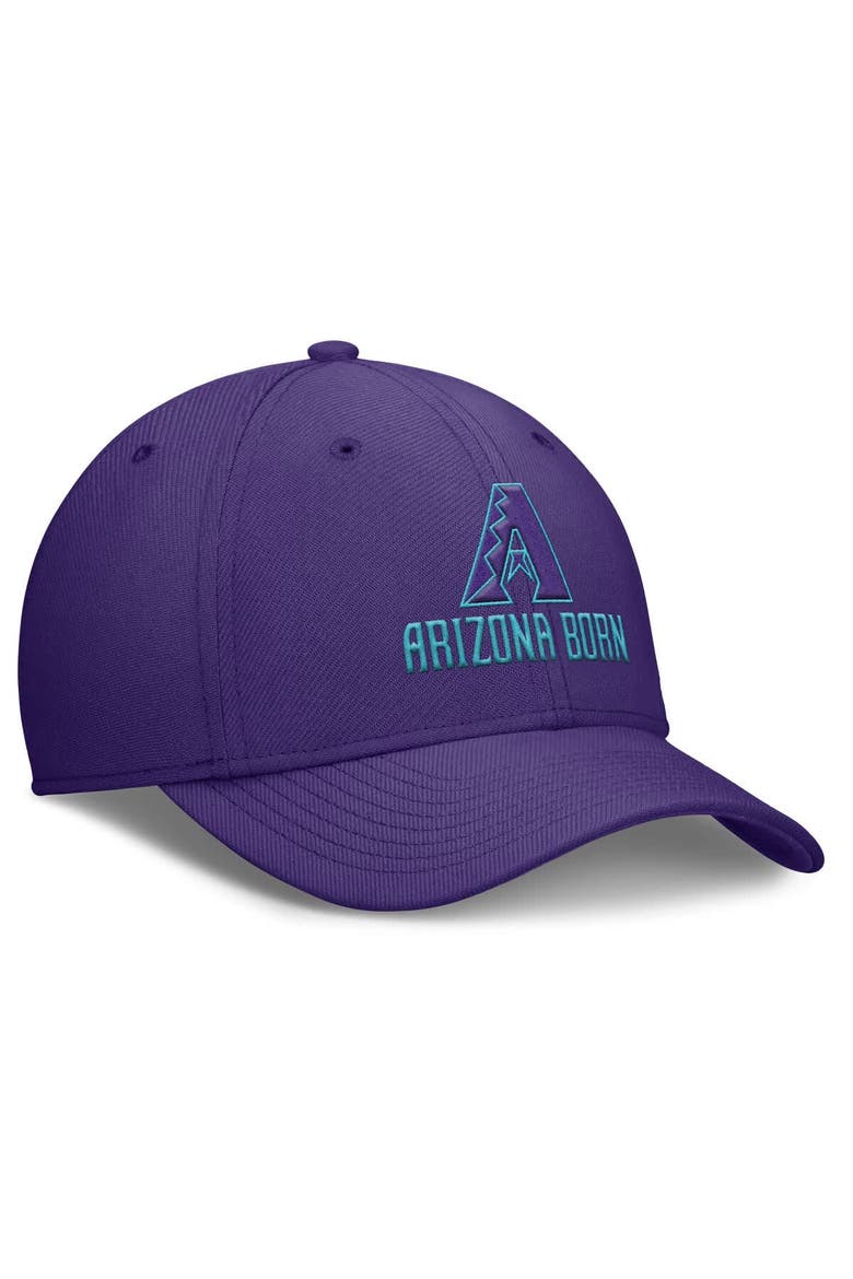 Men's Nike  Purple Arizona Diamondbacks 2025 City Connect Rise Swoosh Performance Flex Hat, Alternate, color, Purple