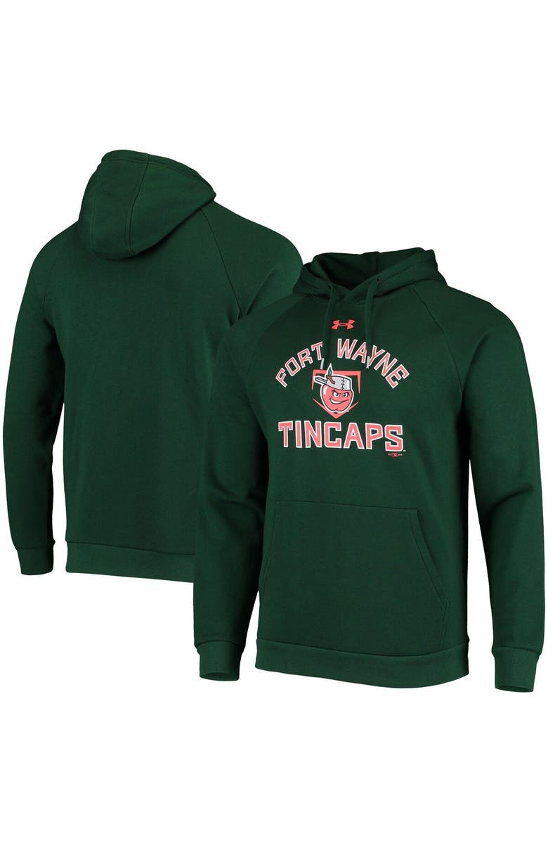 Under Armour Men's Under Armour Green Fort Wayne TinCaps All Day Raglan Fleece Pullover Hoodie, Main, color, Green
