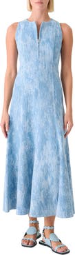 Akris punto Cotton Jacquard Fit & Flare Midi Dress