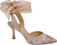 Badgley Mischka Bridal Blaze II Ankle Tie Pointed Toe Pump