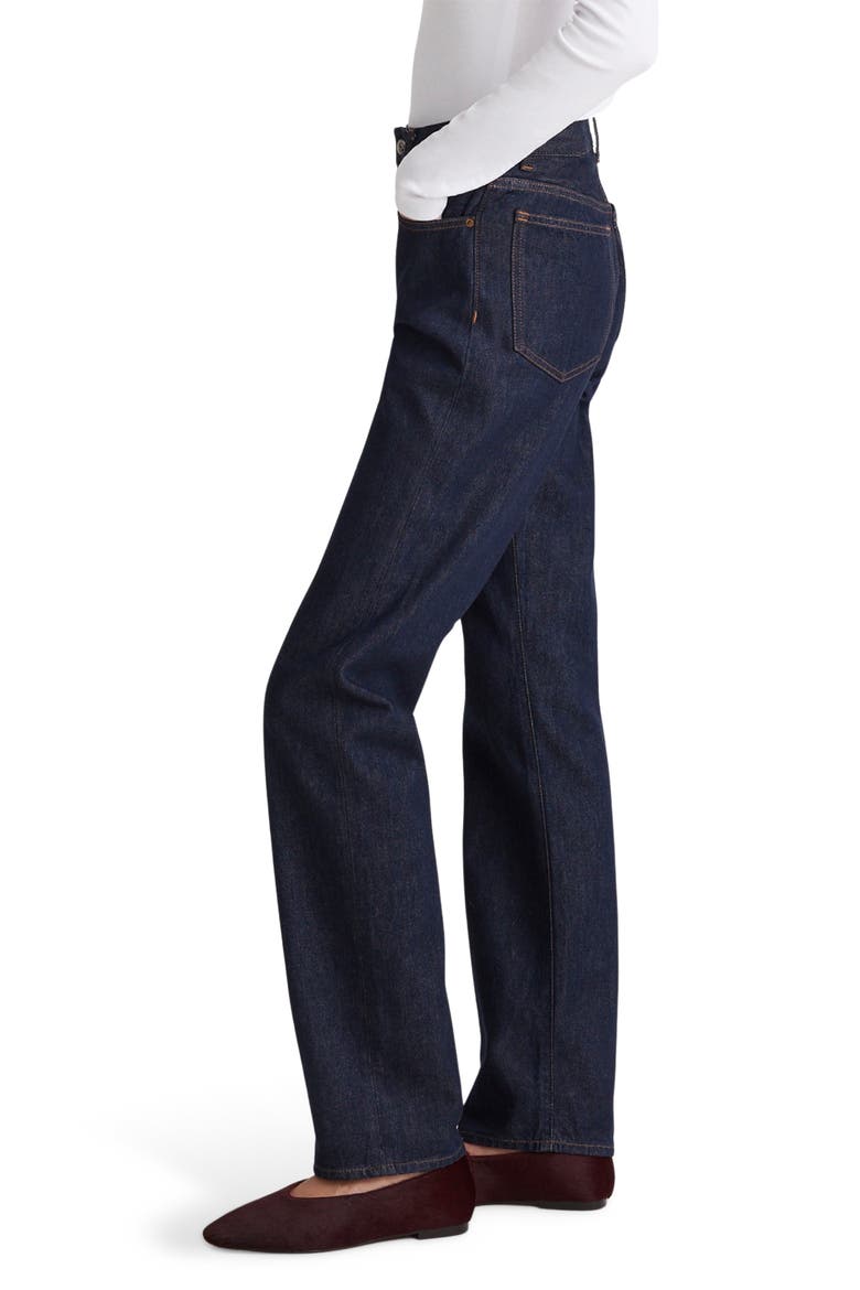 Longline Straight Leg Jeans, Alternate, color, RINSE WASH