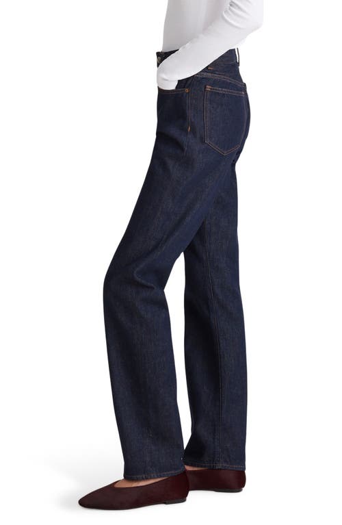 Madewell Longline Straight Leg Jeans In Blue