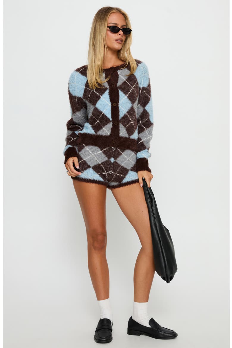 Kenlea Argyle Cardigan, Alternate, color, BLUE ARGYLE