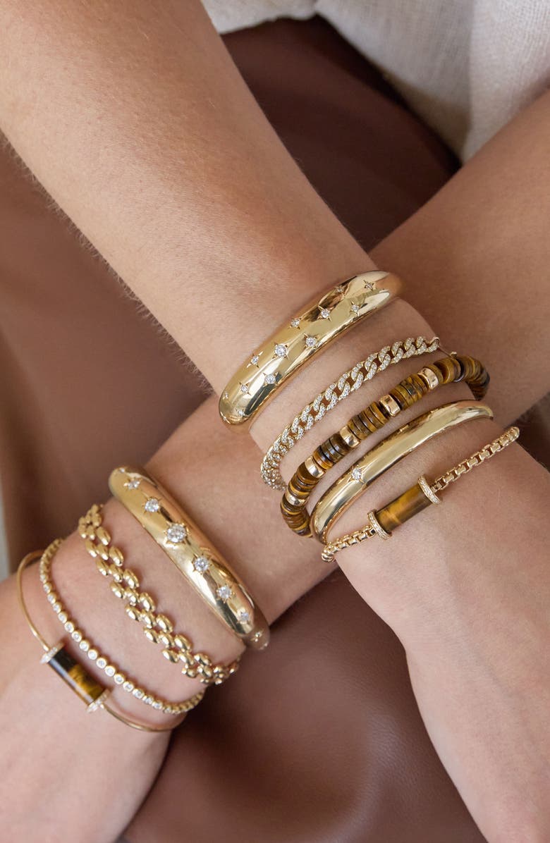 Zoë Chicco 14K Yellow Gold Tiger's Eye Bead Bracelet, Alternate, color, 14K Yellow Gold